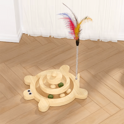 Jouet en Bois - SpinningCatToy™ - Grenouille - Universduchat