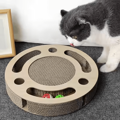 Grattoir Chat  PurrRoundScratcher™ Minimaliste  Universduchat