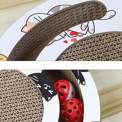 Grattoir Chat  PurrRoundScratcher™ Chats jeu Colorés Universduchat