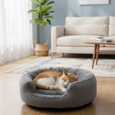 Panier pour chat rond