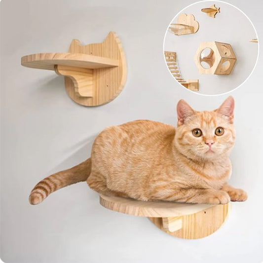 Arbre Ă  chat en bois | Design Vertical mural - Universduchat