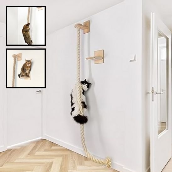 arbre Ă  chat en bois | Jungle Moderne mural - Universduchat