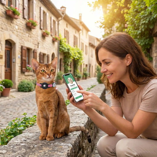 Collier Chat GPS | Support AirTag + QR Code Réfléchissant Anti-Perte Anti-Étranglement