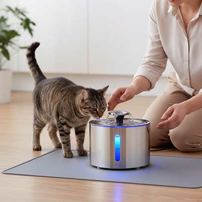 Fontaine à eau chat système de circulation - hydratation optimale du félin