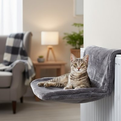 Hamac pour chat confortable - hauteur idéale d'installation