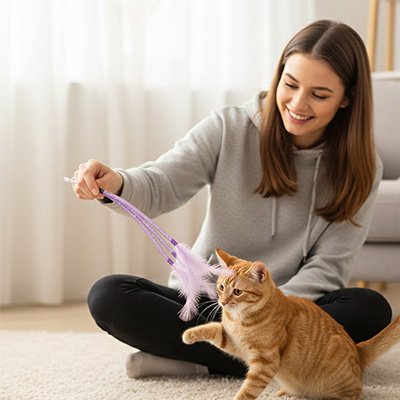 Jeu pour chat partagé - importance du jeu pour la santé du chat
