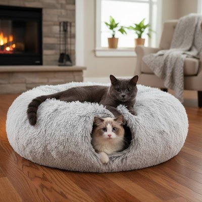 Jouet pour chat 2 en 1 transformable - positions de sommeil d'un chat heureux