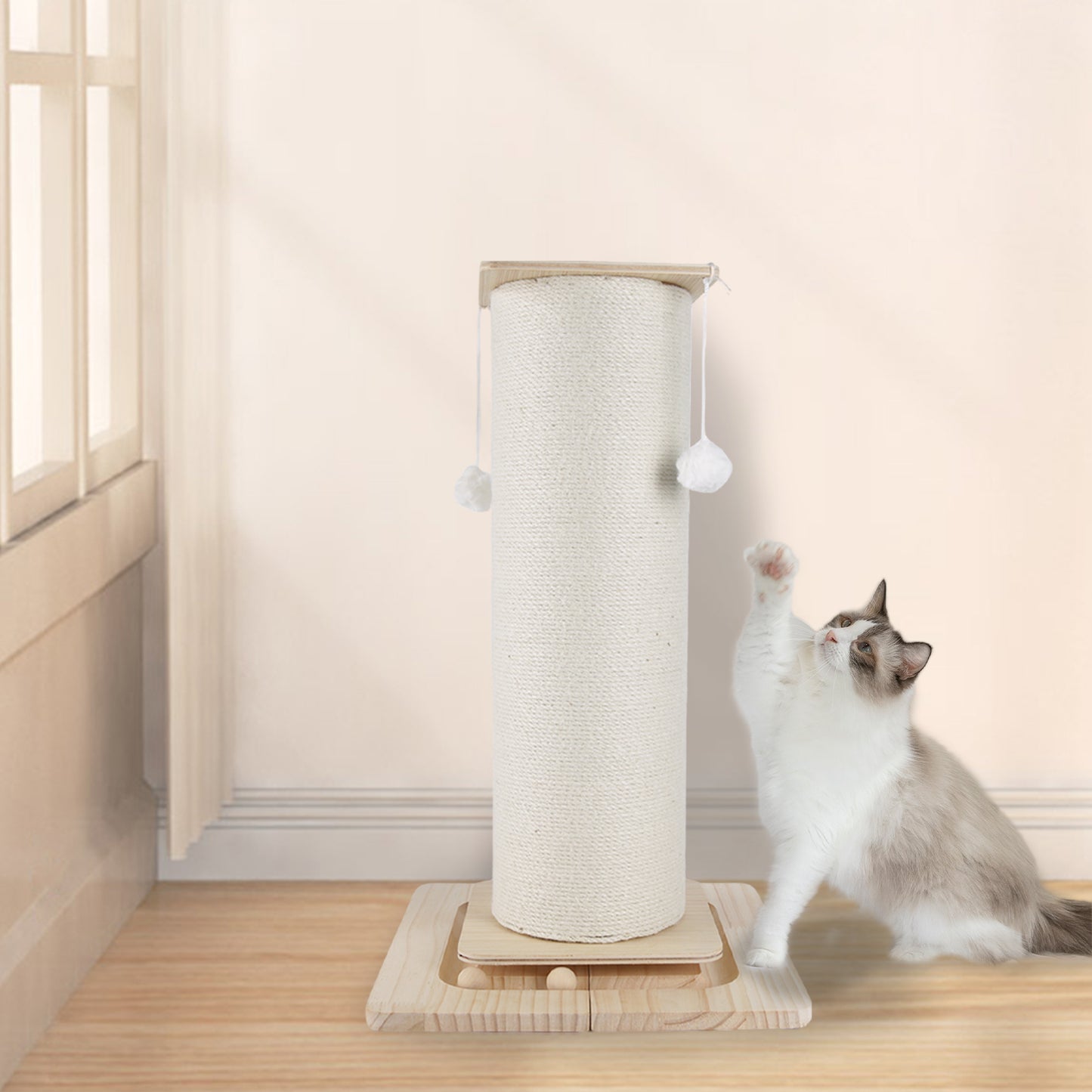 Griffoir chat en sisal naturel | Poteau XXL 60 ou 80 cm | Base stable