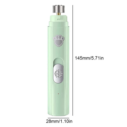 Lime à ongles électrique chat vert menthe, format allongé avec embout diamanté