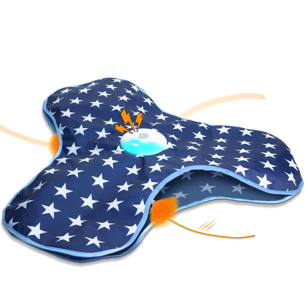 Tapis motorisé pour chat | Cache-cache plumes et souris grinçante