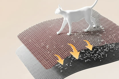 Tapis de litière EVA sombre à picots, aide à limiter l’humidité