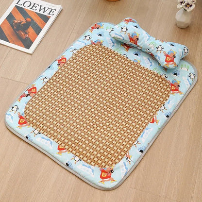 Tapis Rafraîchissant pour Chat | Rotin Naturel Respirant