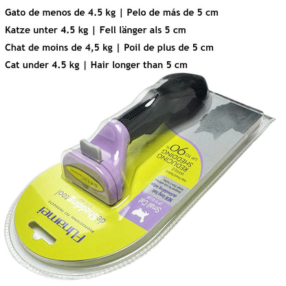 Brosse PurFect pour chat en blister, lame S et L, poils courts et longs, tête violette