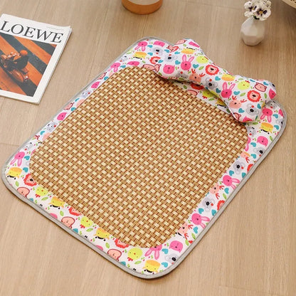 Tapis Rafraîchissant pour Chat | Rotin Naturel Respirant