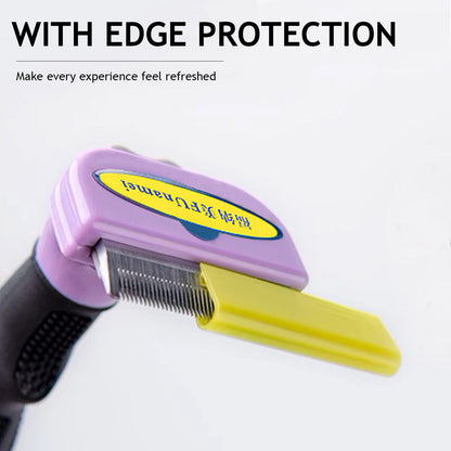 Tête de brosse PurFect violette pour chat avec dents, protection de bord visible