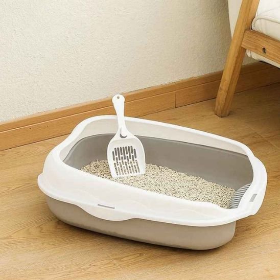 Bac à litière chat | Design semi ferme avec pelle