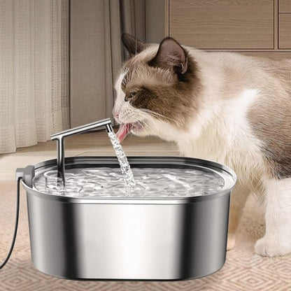 Fontaine a eau chat | Inox Zen fontaine