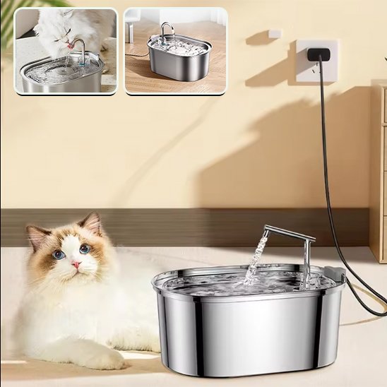 Fontaine a eau chat | Inox Zen peu bruyant