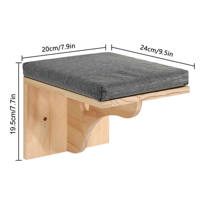 arbre a chat en bois | Naturel Design Compact - etagere carrée