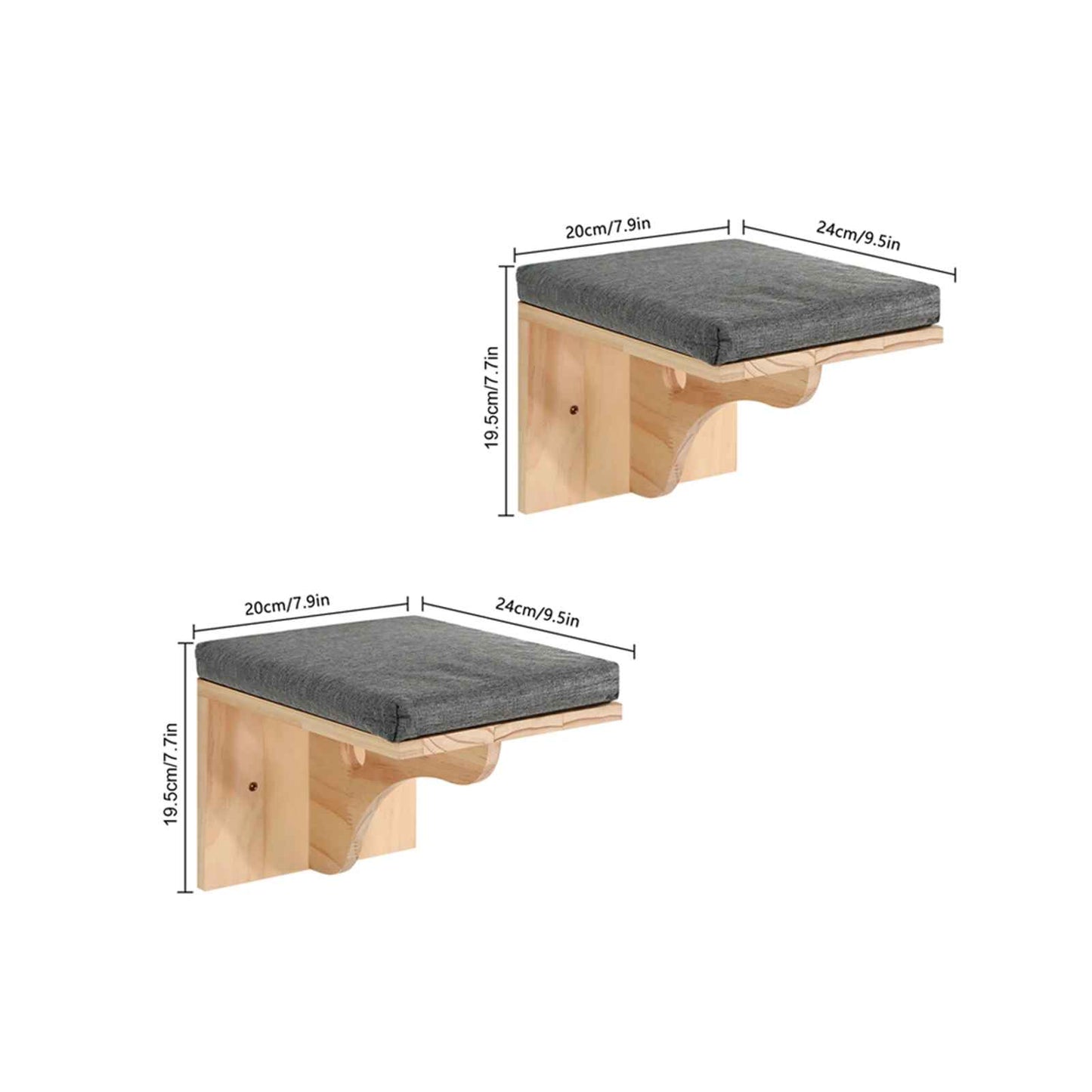 arbre a chat en bois | Naturel Design Compact lot par 2 etageres