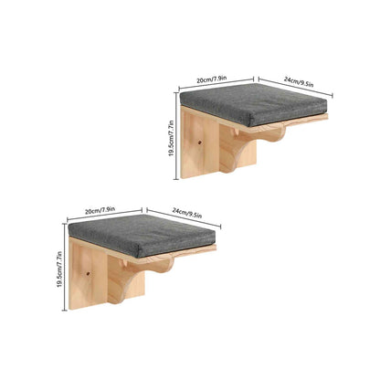 arbre a chat en bois | Naturel Design Compact lot par 2 etageres