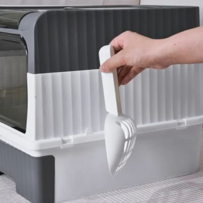 Bac à litière Chat AVEC PELLE