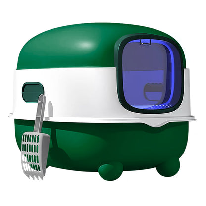 Bac à litière chat vert