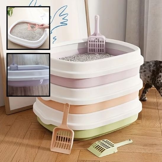 Bac à litière chat empillable