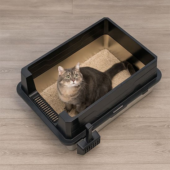 Bac à litière Chat grand chat 