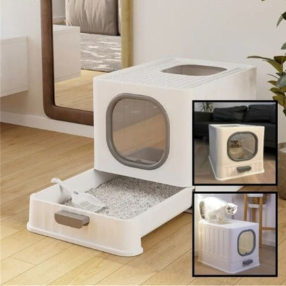 Bac litière chat anti eclaboussure