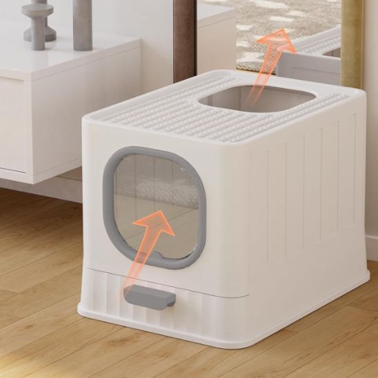 Bac litière chat facile à nettoyer