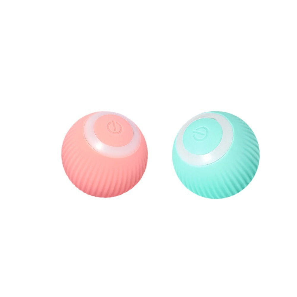 Balles interactives pour chat lumineuses, rose et turquoise
