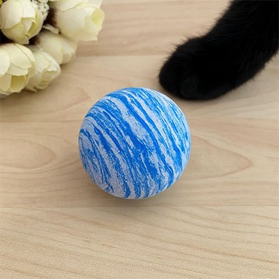 Balle pour chat bleu