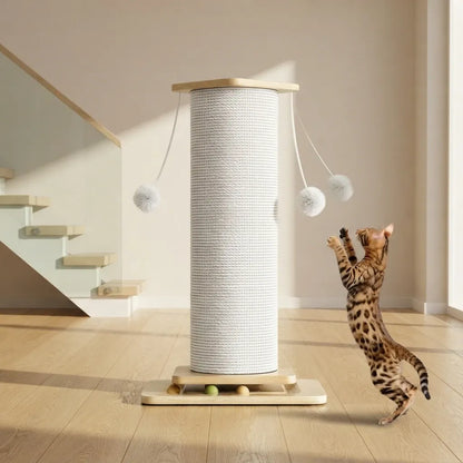 Griffoir chat en sisal naturel | Poteau XXL 60 ou 80 cm | Base stable