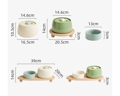 fontaine à eau chat céramic dimension