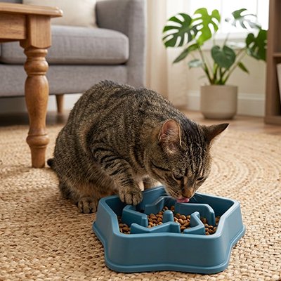 Gamelle anti glouton Chat ralentit la vitesse d'ingestion 