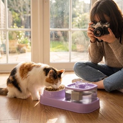 Gamelle pour Chat Socle stable empêchant les déplacements pendant le repas