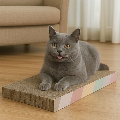 Griffoir en carton pour Chat à plat