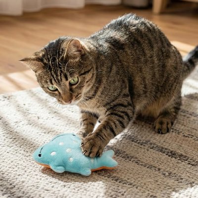 Jouet chat baleine
