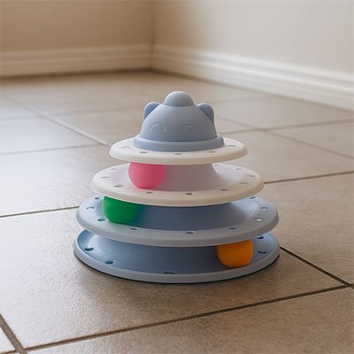 Jouet pour chat bleu