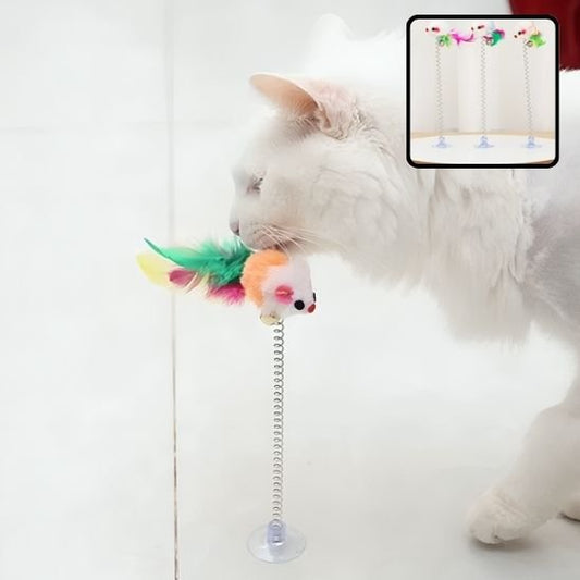 Jouet pour chat sur ventouse