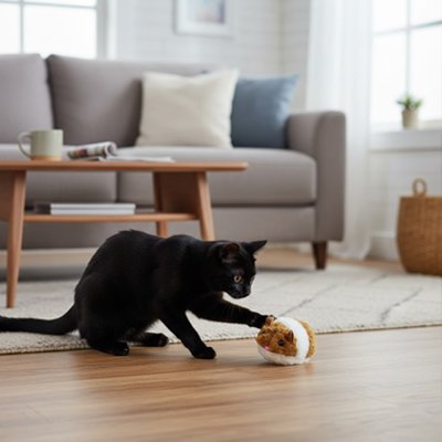 jouets pour chatons marron