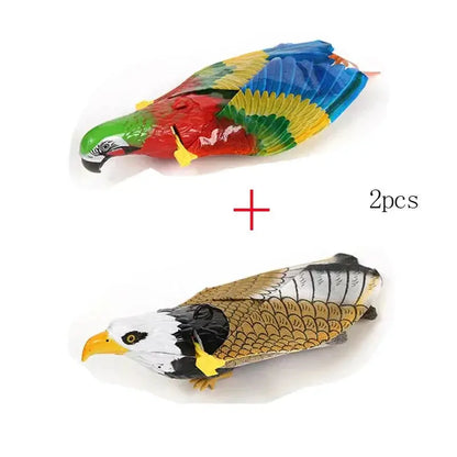 Lot de 2 jouets pour chat en forme d’oiseaux multicolores