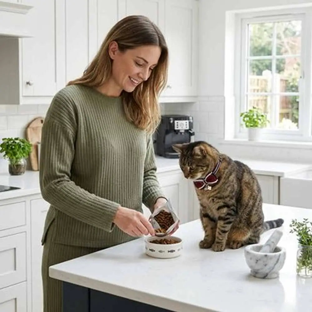 Collier pour chat rouge à nœud, fermoir réglable visible sur le devant