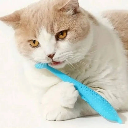 Jouet pour chat Instinct+ : poisson bleu, texture à picots sur le corps
