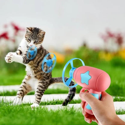 Lance-bulles d’été pour chat rose, embout étoile et roues bleues