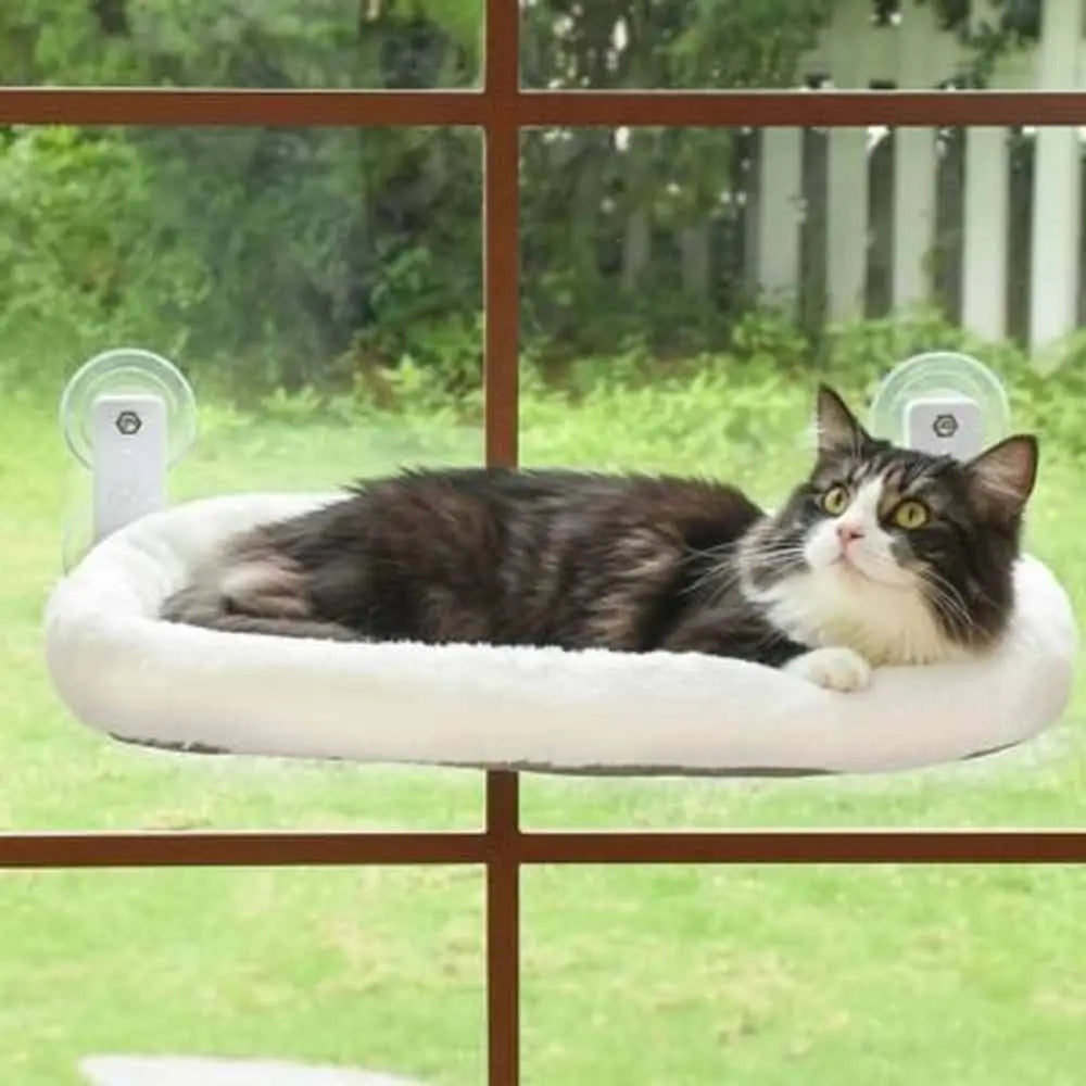 Hamac pour chat en tissu blanc, coussin en forme de hamac