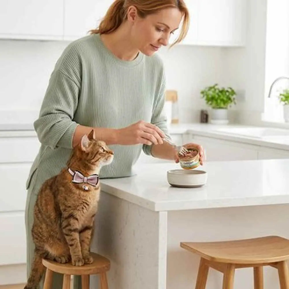 Collier pour chat violet/rose avec nœud, fermoir réglable visible