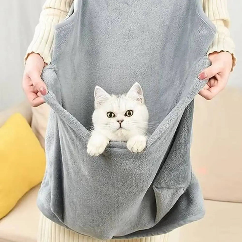 Couchage pour chat gris en forme hamac, fond souple et bords rembourrés