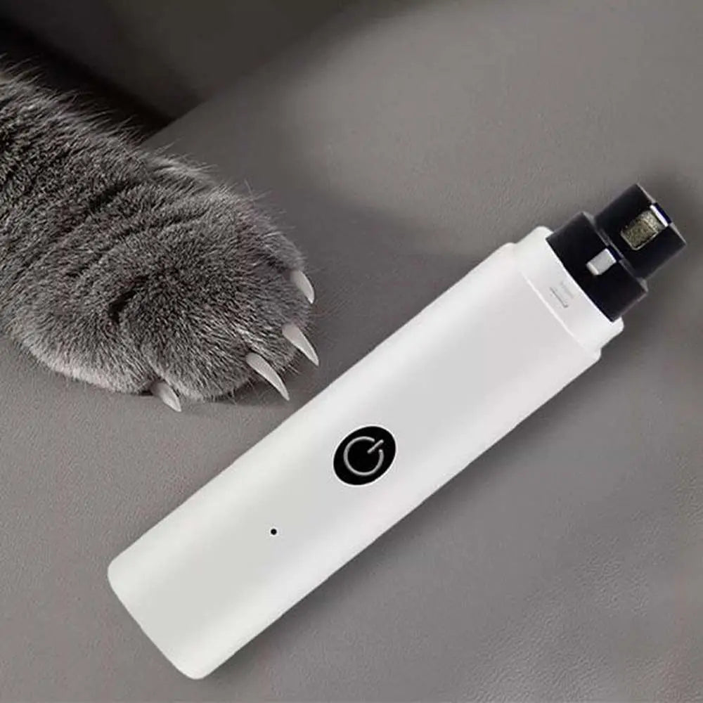 Coupe-griffes pour chat ProfeSécur blanc, embout noir et bouton rond